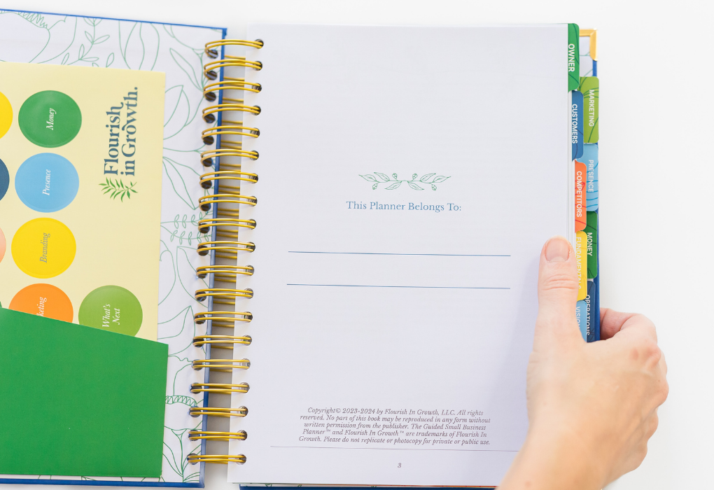 Sections of The Guided Small Business Planner