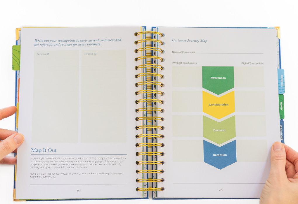 Spiral bound small business planner