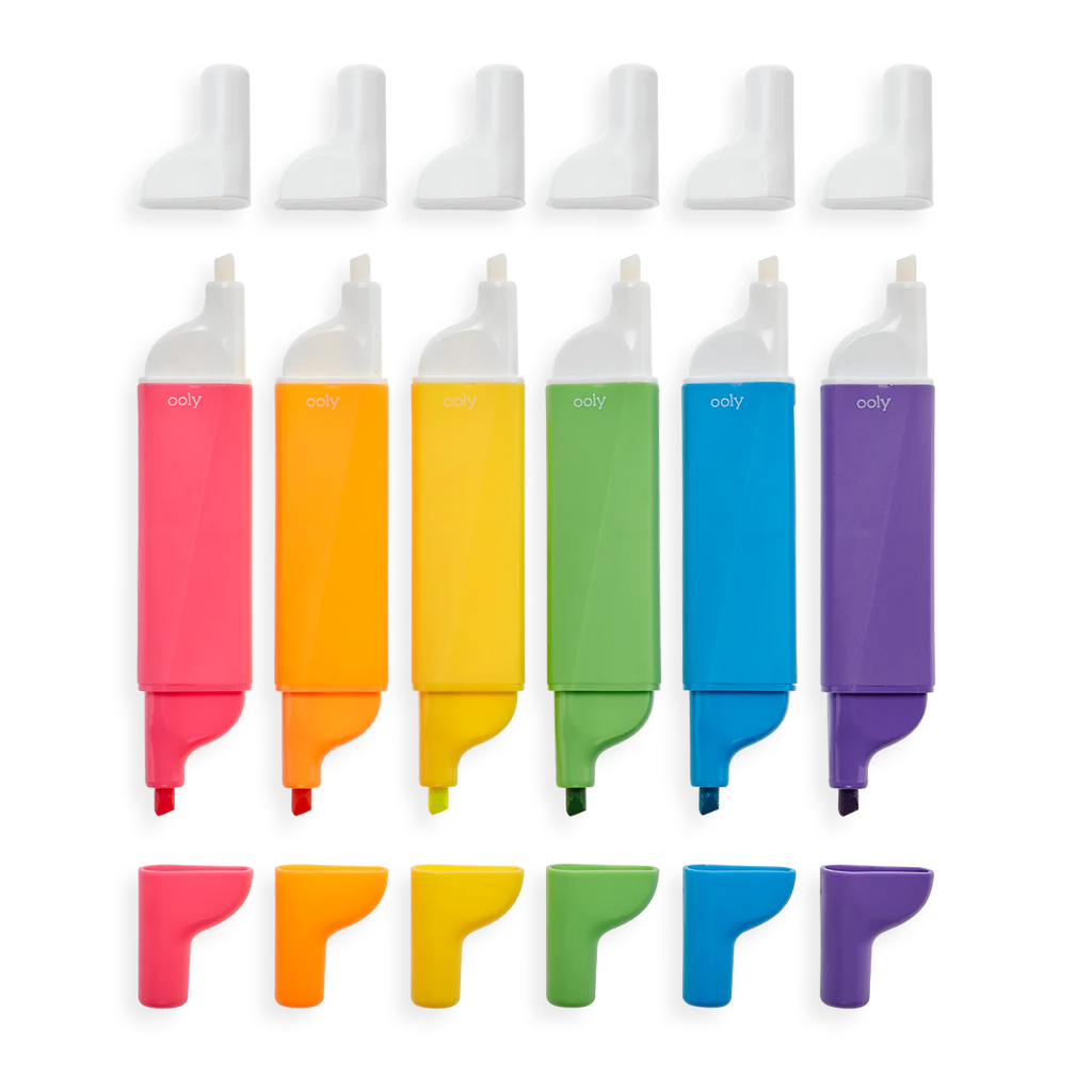 Do-Overs Set of 6 Highlighters Tips & Erasers